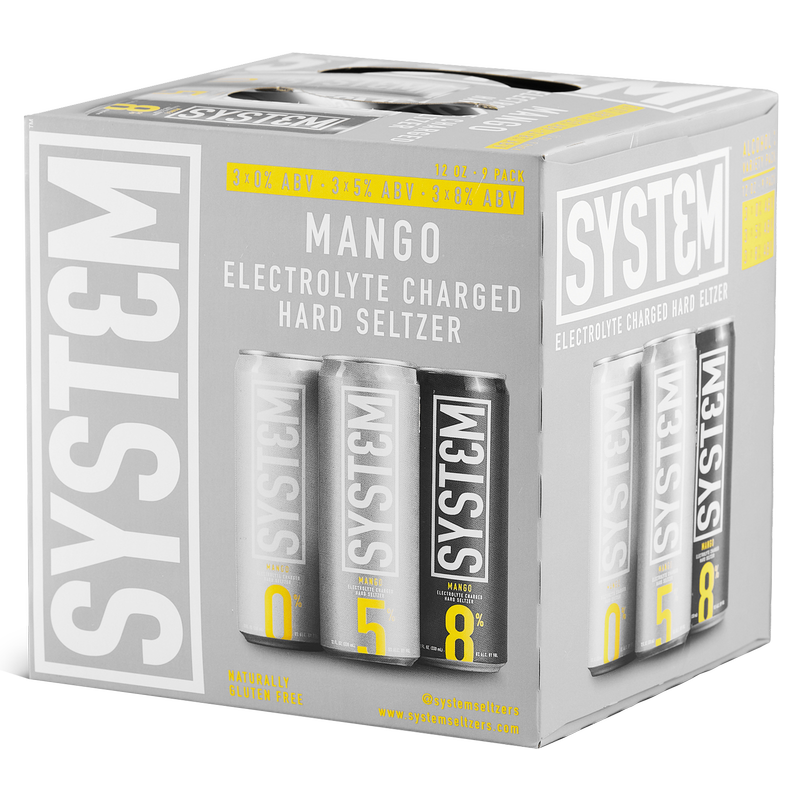 System Seltzers Mango 9pk 12oz Can 0,5,8% ABV