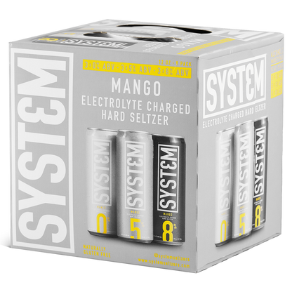 System Seltzers Mango 9pk 12oz Can 0,5,8% ABV