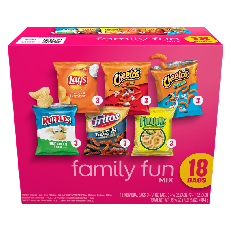 Frito Lay Snacks Family Fun Mix Variety Packs 18ct