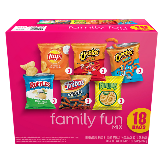 Frito Lay Snacks Family Fun Mix Variety Packs 18ct