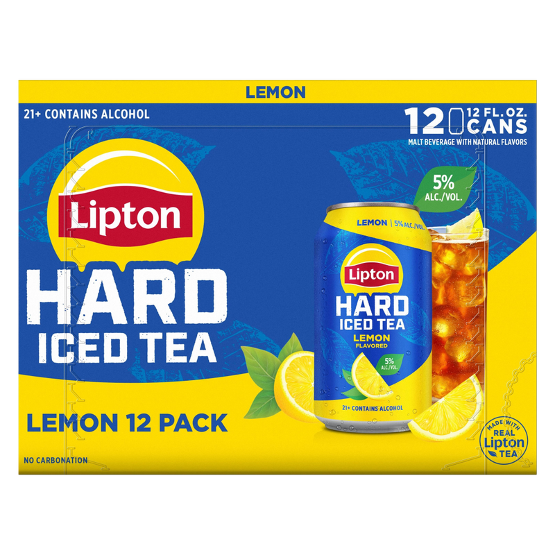 Lipton Hard Tea Lemon 12pk 12oz Can 5% ABV