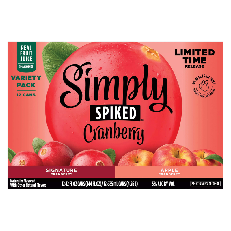 Simply Spiked Cranberry 12pk 12oz Cans 5% ABV