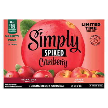 Simply Spiked Cranberry 12pk 12oz Cans 5% ABV