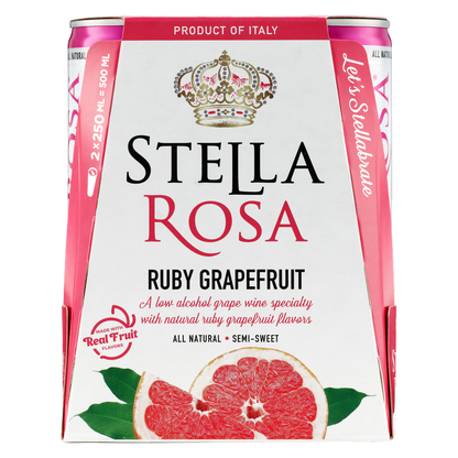 Stella Rosa Ruby Rose Grapefruit Semi-Sweet Rose Wine 2Pk/250 ml
