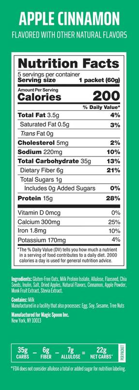 Magic Spoon Apple Cinnamon Protein Oatmeal 5ct