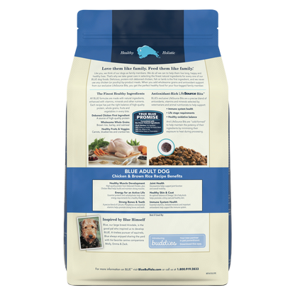 Blue Buffalo Adult Chicken and Brown Rice Dry Dog Food 5lb