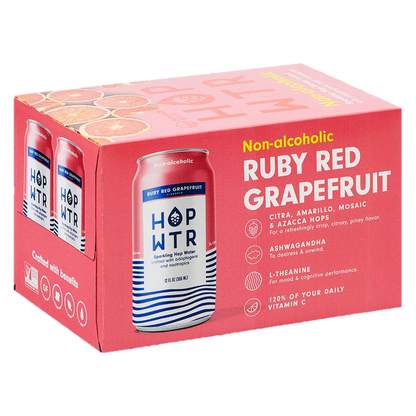 HOP WTR Ruby Red Grapefruit 6pk 12oz Can
