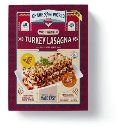Crave New World Turkey Lasagna Frozen Meal, 11.4oz.