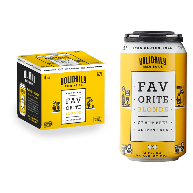 Holidaily Brewing Co. Favorite Blonde Ale Gluten Free 4pk 12oz