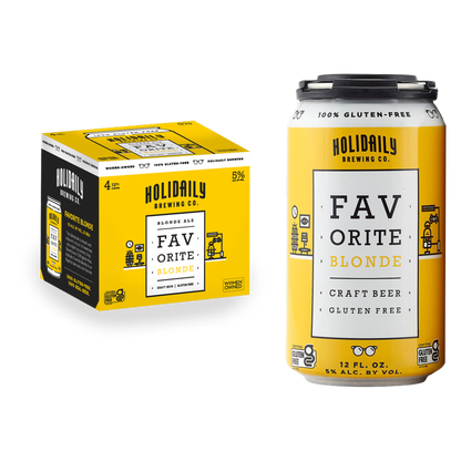 Holidaily Brewing Co. Favorite Blonde Ale Gluten Free 4pk 12oz