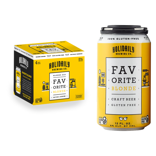 Holidaily Brewing Co. Favorite Blonde Ale Gluten Free 4pk 12oz