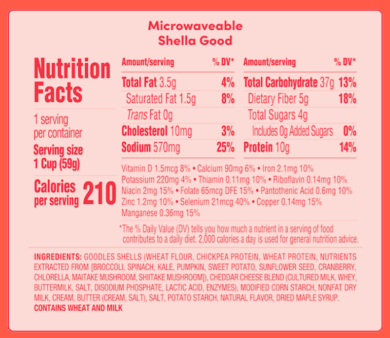 Goodles Mac & Cheese Shella Good Cup 2.1oz