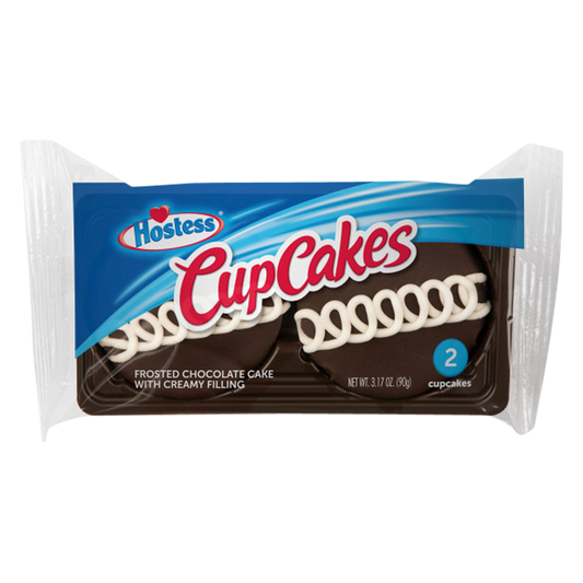HOSTESS Chocolate Cupcakes Single Serve, 2 Count, 3.17 oz