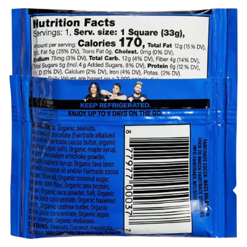 Mid-Day Squares Crunchy Peanut Functional Snack Bar, 1.03oz