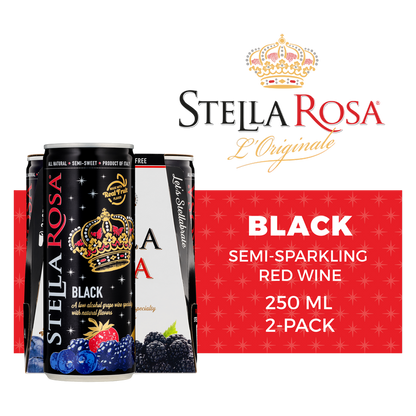 Stella Rosa Black Semi-Sweet Red Wine 2Pk/250 ml