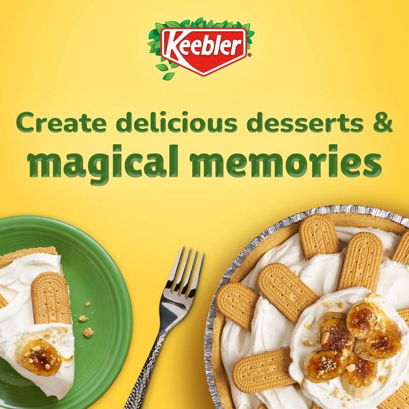 Keebler Ready Crust 9-Inch Graham Cracker Pie Crust, Premade Pie Crust For Baking And No-Bake, 6 oz