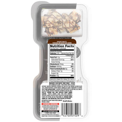P3 Portable Protein Snack Pack with Dark Chocolate Almond Nut Clusters, Turkey & Cheddar Cheese - 2oz