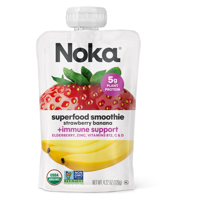 Noka Strawberry Banana Superfood Smoothie 6pk 4.22oz Box