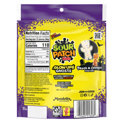 Sour Patch Kids Glowups Ghosts Halloween, 8.37 oz
