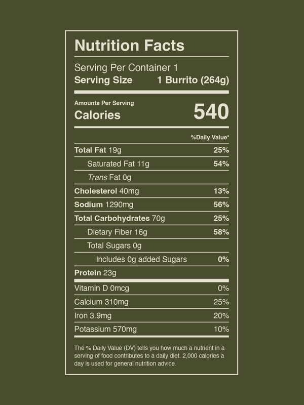 Bad Hambres OG Frozen Bean and Cheese Burrito, 9.3 oz