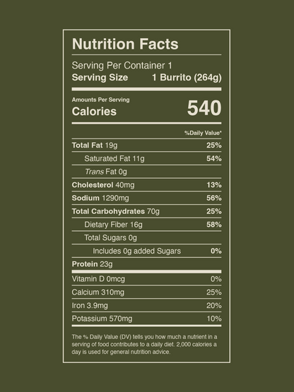 Bad Hambres OG Frozen Bean and Cheese Burrito, 9.3 oz