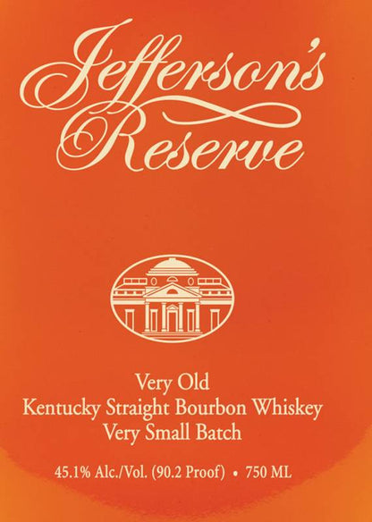 Jefferson's Reserve Small Batch Bourbon 750ml (90 Proof)