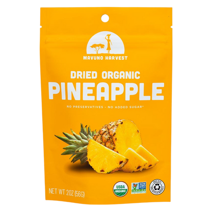 Mavuno Harvest Organic Unsweetened Dried Pineapple, 2oz