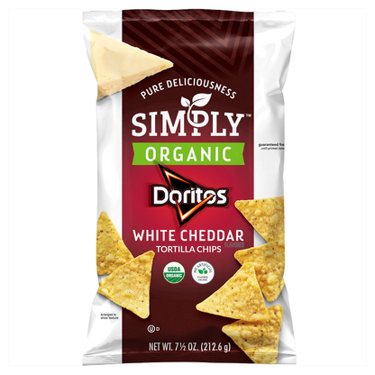 Doritos Simply Organic White Cheddar Flavored Tortilla Chips 7.5oz
