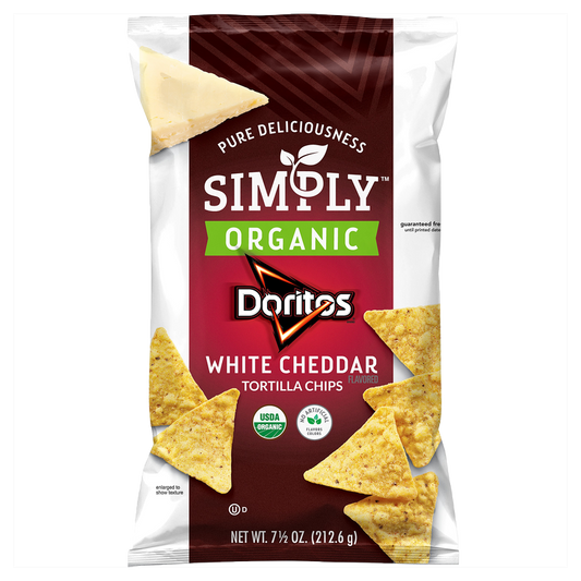 Doritos Simply Organic White Cheddar Flavored Tortilla Chips 7.5oz