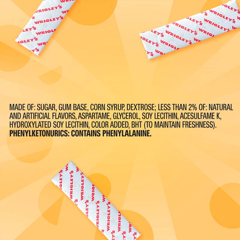 JUICY FRUIT Original Bubble Gum, Single Pack, 15 Stick