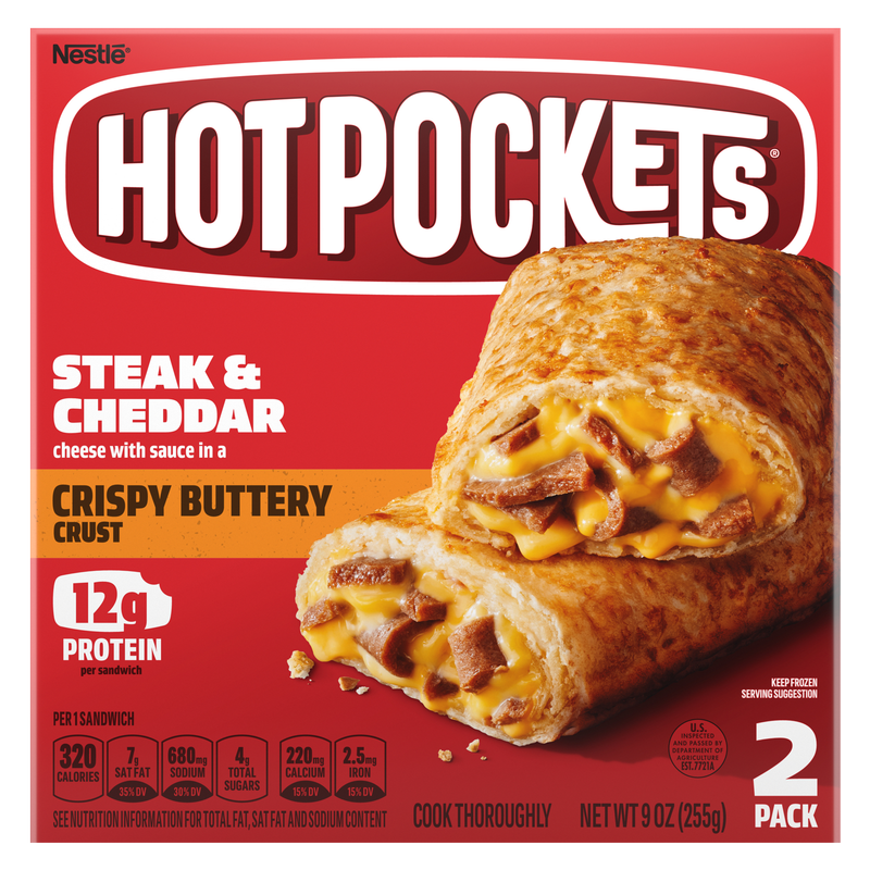 Hot Pockets Steak & Cheddar 2ct