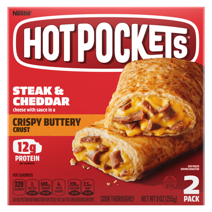 Hot Pockets Steak & Cheddar 2ct