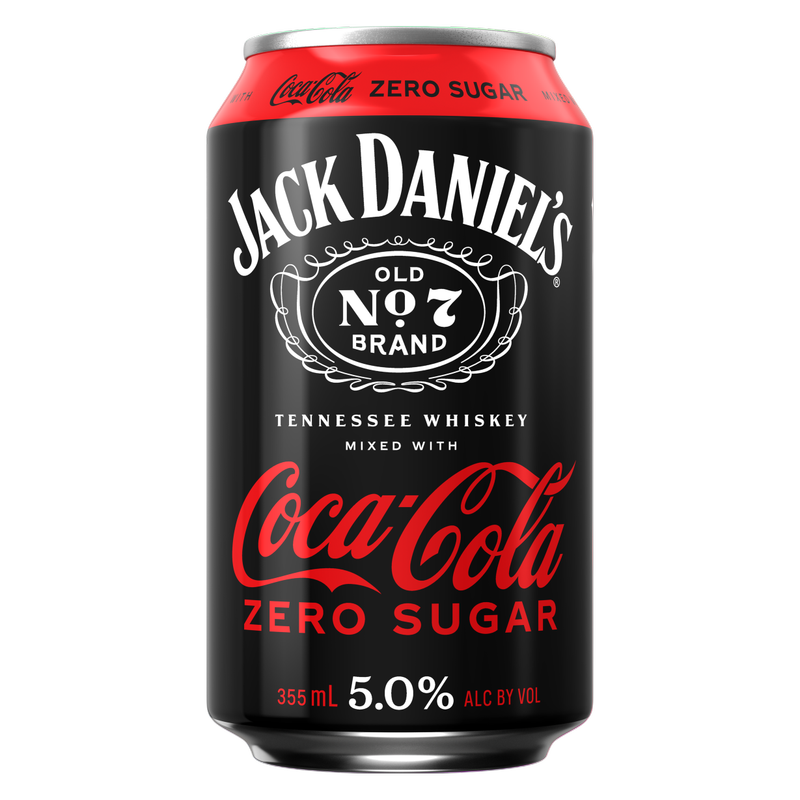 Jack Daniel's & Coke Zero 4pk 355ml Can 5% ABV