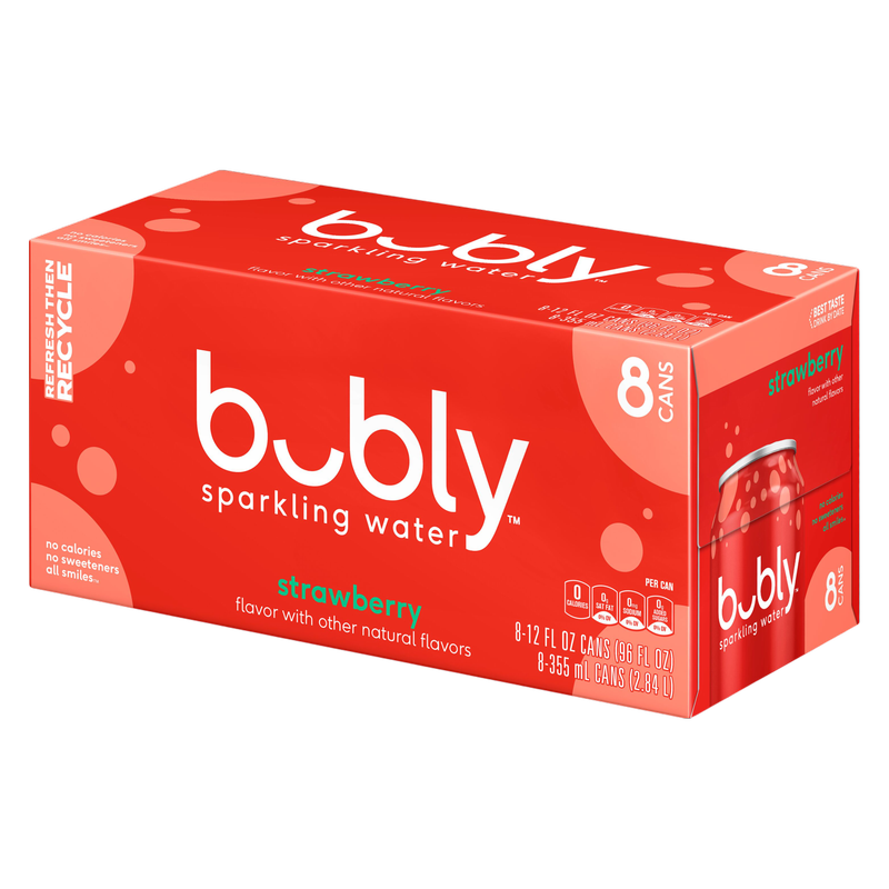 Bubly Strawberry 8pk 12oz Can