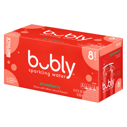 Bubly Strawberry 8pk 12oz Can