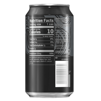Starbucks Unsweetened Nitro Iced Coffee 9.6oz Can