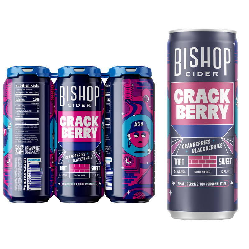 Bishop Cider Crackberry 6pk 12oz Can 6% ABV