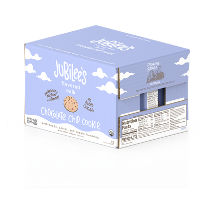 Jubilee's Organic Chocolate Chip Cookie Protein Milk 12pk 8oz Ctn- XL