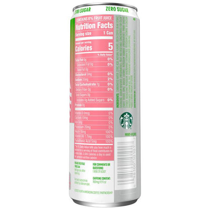 Starbucks Iced Energy Zero Sugar Sparkling Energy Drink Watermelon Twist 12oz Can