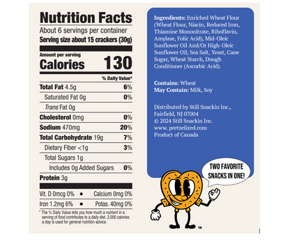PRETZELIZED™ Sea Salt Pretzel Crackers, 6.5oz
