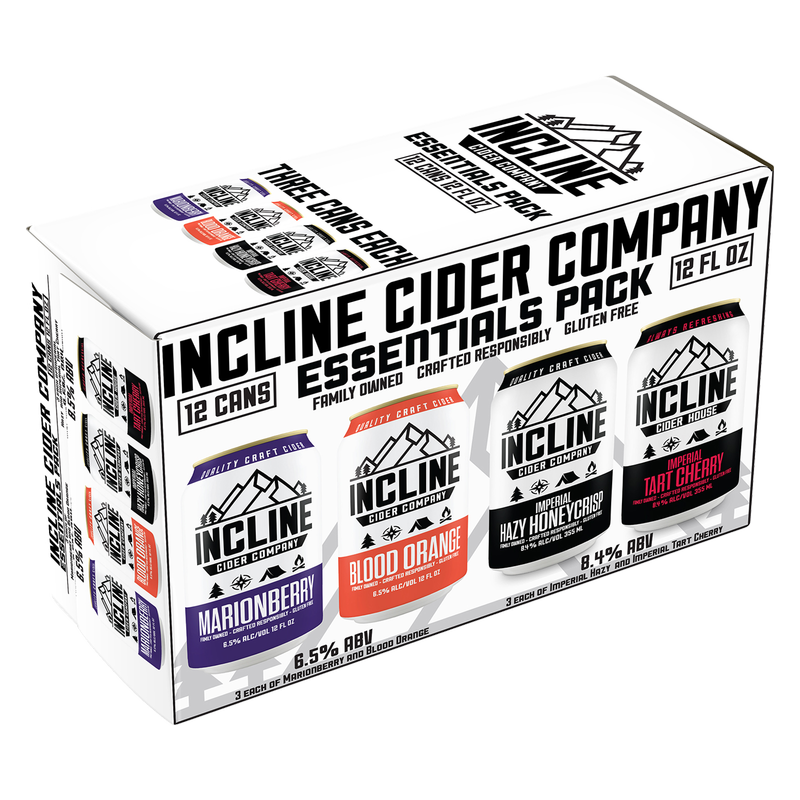 Incline Essentials Cider Variety 12pk 12oz Can 6.5% ABV