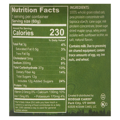 Kodiak Cakes Maple & Brown Sugar Oatmeal Power Cup 2.12oz