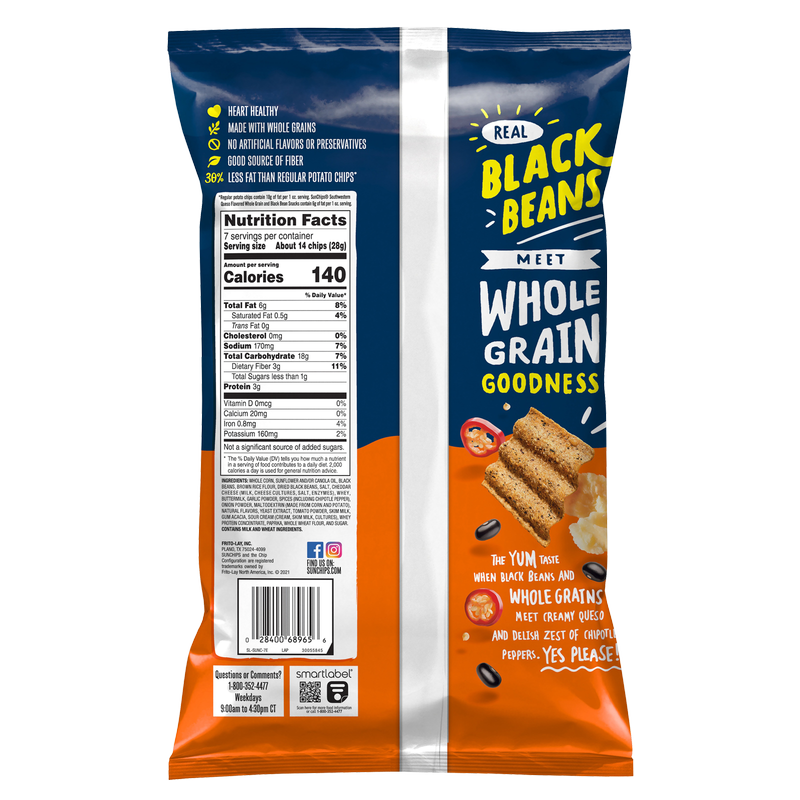 SunChips Black Bean Southwestern Queso 7oz