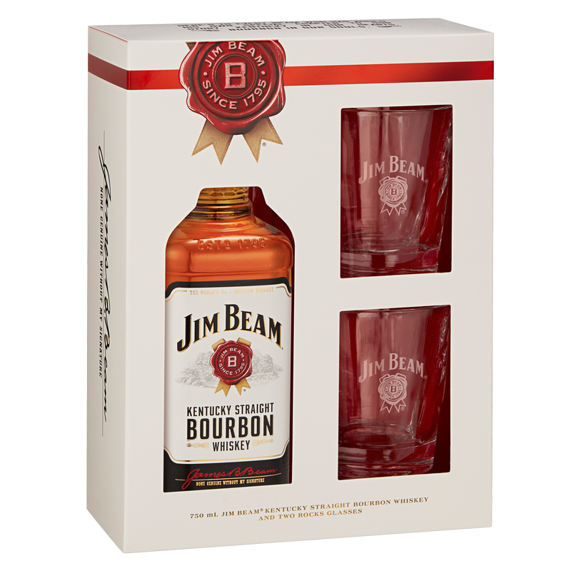 Jim Beam Bourbon Gift Set 750ml