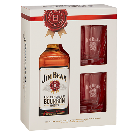 Jim Beam Bourbon Gift Set 750ml