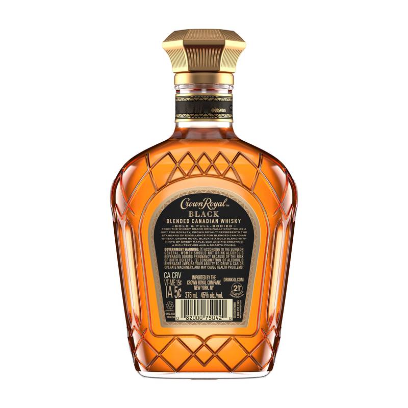 Crown Royal Black Blended Canadian Whisky, 375 mL
