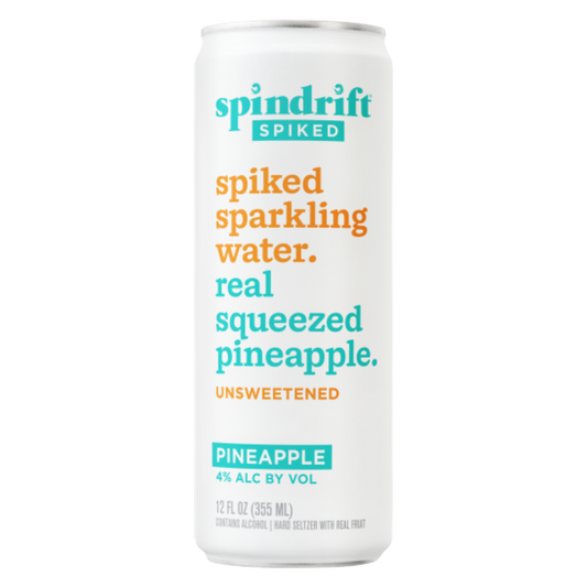 Spindrift Spiked Pineapple Hard Seltzer 19.2oz Can 4.0% ABV