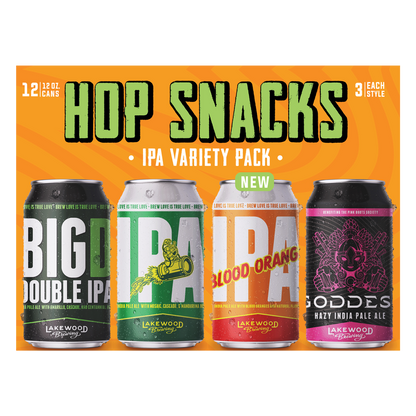 Lakewood Brewing Hop Snack IPA Variety Pack 12pk 12oz Can 8% ABV