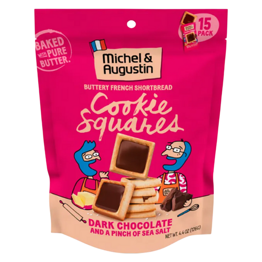 Michel et Augustin Dark Chocolate Cookie Squares, 4.4oz