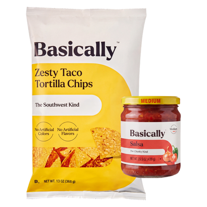 Basically Zesty Tortillas Chips & Basically Salsa